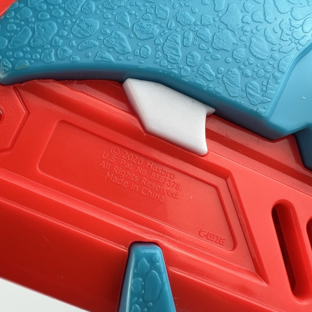 Nerf‎ DinoSquad Tricera-Blast Dart Blaster Dinosaur Toy Gun Blue Red 2020 Hasbro - Picture 7 of 9